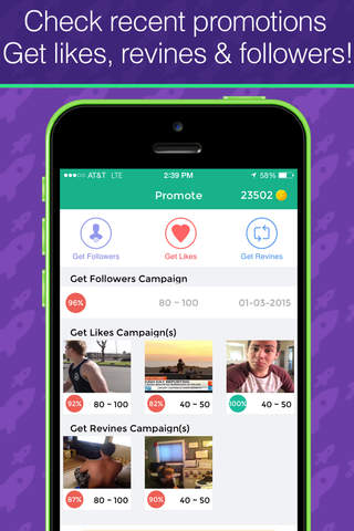 TurboBoost Pro for Vine - Get 1000+ of followers, likes and revines for your videos screenshot 4