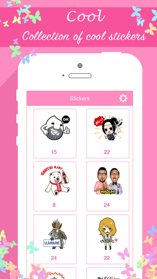 Stickers Chat sticker for WhatsApp Viber Zalo Webo Instagram Line SnapChat Wechat Tango Kakao talk