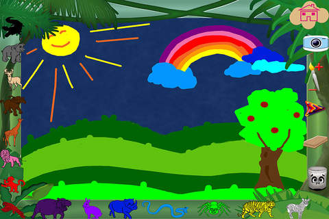Animals Draw Preschool Learning Experience In The Wild Paint Game screenshot 3