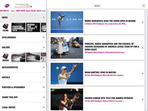 【免費運動App】GO FOR IT! The Porsche Tennis Grand Prix App 2015-APP點子