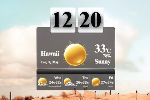 Awesome Cool Weathers Clock screenshot 4