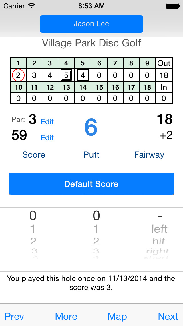 Disc Golf - Frisbee Scorecard, Stat for Frolf (ios)