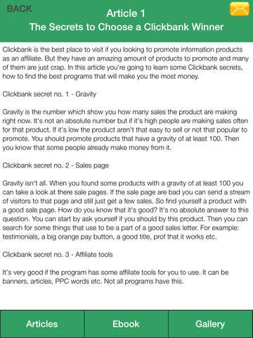 【免費商業App】Clickbank Secrets Guide - How To Get More Traffic on Clickbank !-APP點子