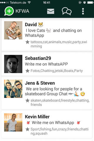 Contacts for WhatsApp - KFWA screenshot 2
