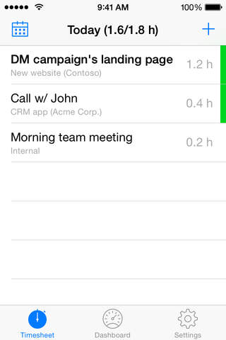 Kron - time tracking app screenshot 2