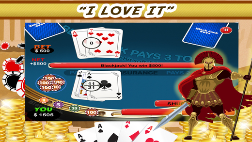 Zeus Blackjack 21 PRO - High Roller Vegas Casino-style Game