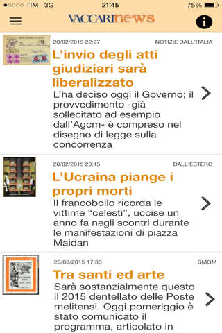 Vaccari news screenshot 2