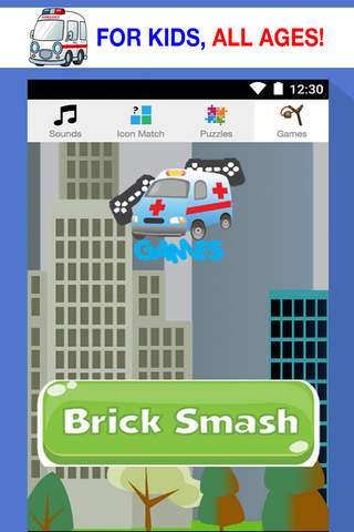 Crazy Emergency Vehicle match Games, Puzzles, Blocks & Siren Sounds for Toddler screenshot 4