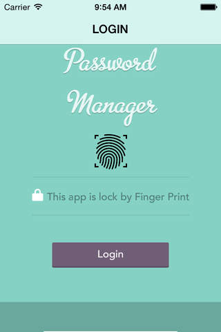 PasswordManager with Finger Print screenshot 2