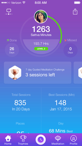 【免費健康App】Sattva - Meditation Timer & Tracker-APP點子