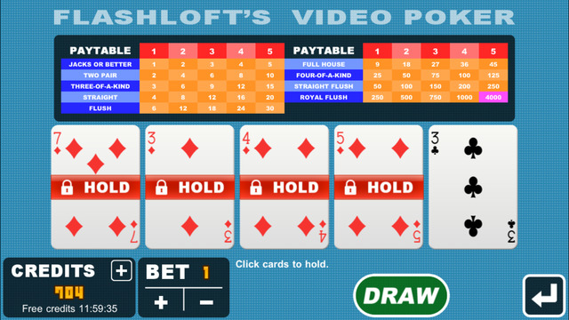 【免費遊戲App】Flashloft's Video Poker-APP點子