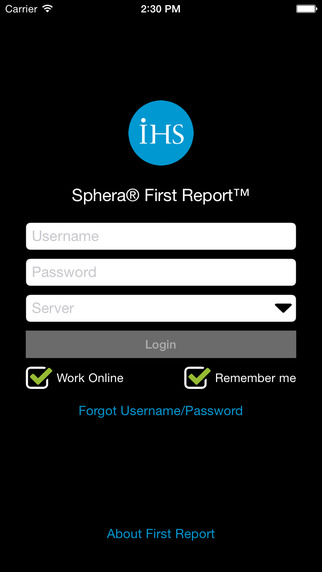 IHS Sphera® First Report™