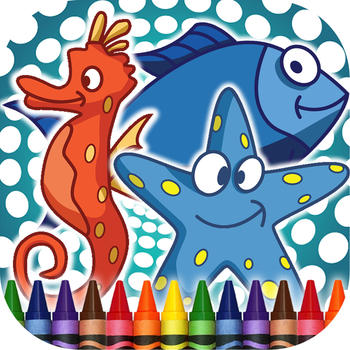 Coloring Book Sea Animals LOGO-APP點子