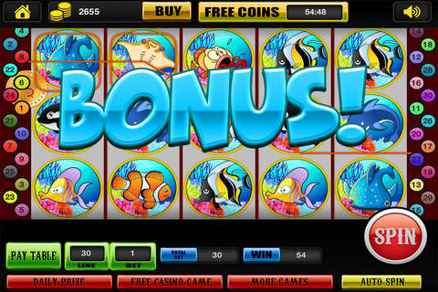 Big Adventure of Fish Slots - Top Gold Jackpots Casino Games Free screenshot 4