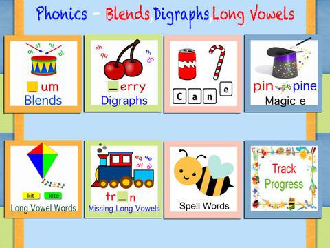 【免費教育App】Montessori Learn to Read with Phonics Digraphs, Blends, Long Vowels and More for Kindergarten Kids-APP點子