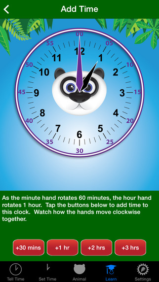 【免費教育App】Jungle Time : learn how to tell time-APP點子