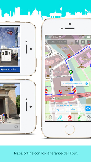 【免費旅遊App】Berlín guía histórico: visita gps multimedia a pie sin costes de roaming con mapa, vídeo y audioguía - SD-APP點子