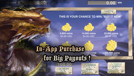 【免費遊戲App】`  Golden Dragon Fireball Slots - Spin Fortune Wheel of Magic Thrones Casino Game-APP點子