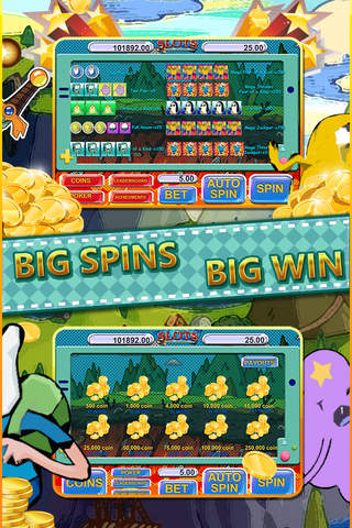 Slot Machine and Poker Mega Casino “ Adventure Time Slots Edition ” Free screenshot 2