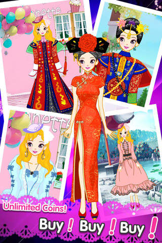 Traditional Clothes of the World - dress up games for girls screenshot 2