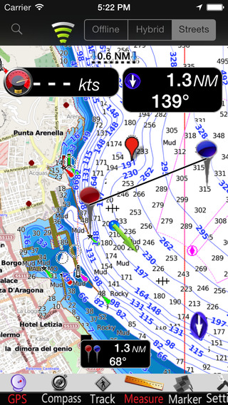 Sicily Island GPS Nautical charts
