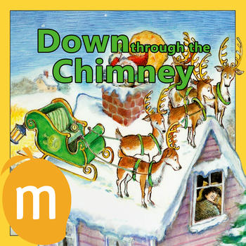 Down Through The Chimney - Read along interactive Christmas eBook in English for children with puzzles and learning games LOGO-APP點子