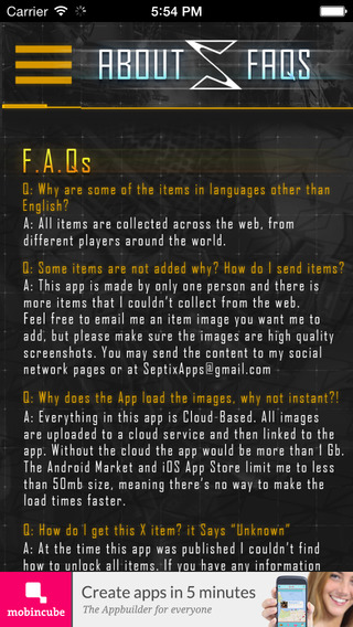 【免費書籍App】AW for CoD - Items Database-APP點子