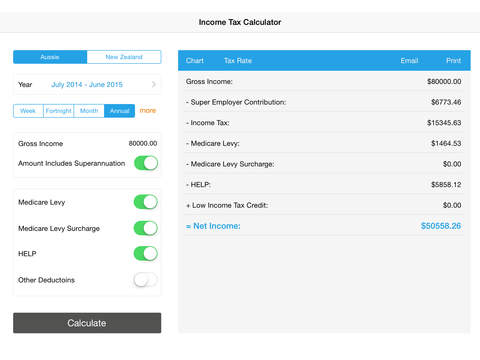 【免費財經App】Income Tax Calculator (Aussie & NZ)-APP點子