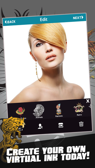 Inked Tattoo Studio - A Tattoo and Piercing Themed Photo Editor tool