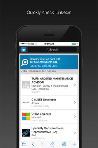 Safe web Pro for Linkedin: secure and easy Linkedin mobile app with passcode. screenshot 2