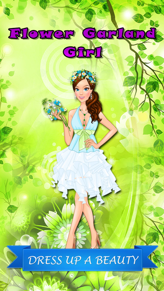 Flower Garland Girl - Dress up game for girls and kids who love makeover and make-up