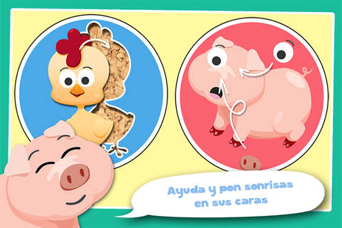 Play with Farm Animals Cartoon Jigsaw Game for toddlers and preschoolers screenshot 2