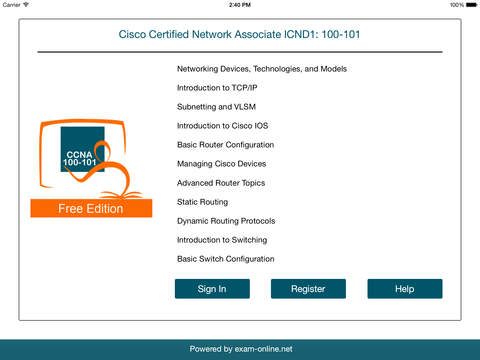 【免費教育App】CCNA 100-101 ICND1 Exam Online Free-APP點子