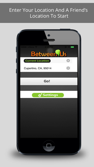 BetweenUs - Find the Perfect Meeting Spot Btween Two Locations Very Quickly and Easily