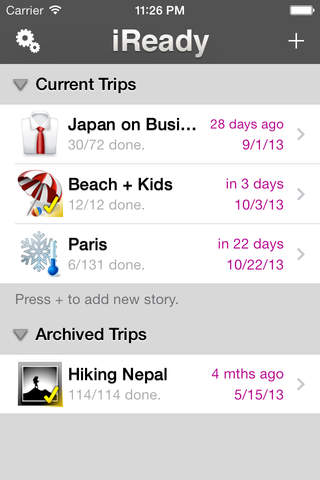 iReady Trip - essential packing list for every travel and sport activity screenshot 4
