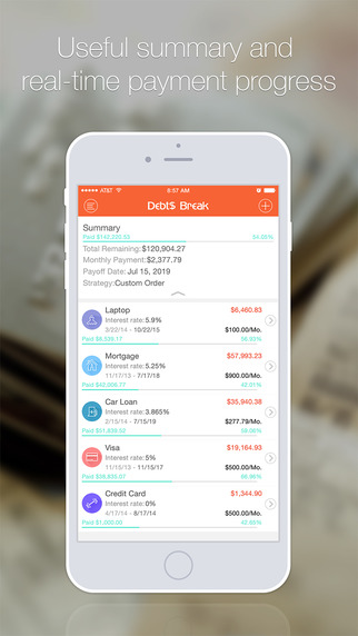 【免費財經App】Debts Break Pro - Snowball method debts free, Debt payoff plan and Debt manager-APP點子