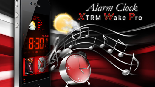 Alarm Clock Xtrm Wake Rise Pro HD Free - Weather + Music Player
