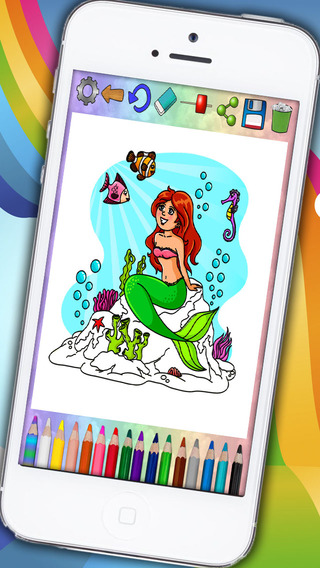 Paint Magic mermaids - coloring the mermaid and the sea - Premium