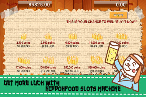A Yummy Nippon's Style Foods Hunter Machine - Slot Simulator Free screenshot 2