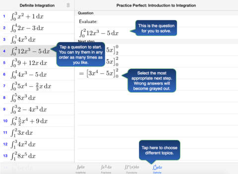 Practice Perfect for iPad: Introduction to Integration
