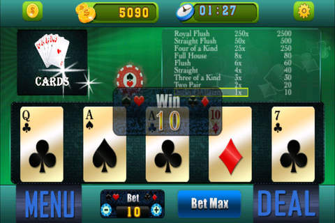 Jewels Video Poker YOLO Club: Vegas Glitz Bonus Edition HD screenshot 3
