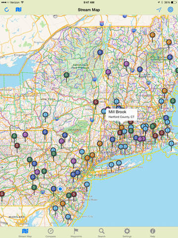 免費下載運動APP|Stream Map USA - Northeast Edition - Find any river, lake or stream app開箱文|APP開箱王