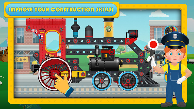 Train Simulator Maker Games: Fun Free Game for Kids Boys and Girls Build Drive Car
