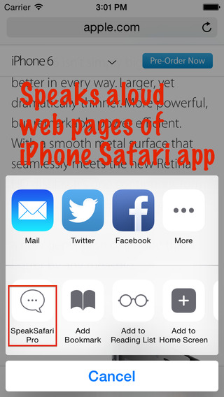SpeakSafari Pro - Speak Extension for Safari