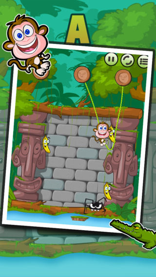 【免費遊戲App】A Silly Monkey - cut the vines and swing from rope to rope to land on the island!-APP點子