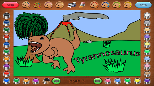 【免費遊戲App】Coloring Book 21 Lite: More Dinosaurs-APP點子