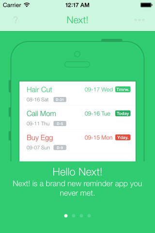 Next! - The brand-new recurring event reminder screenshot 2