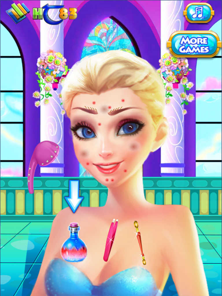 elsa hair salon game