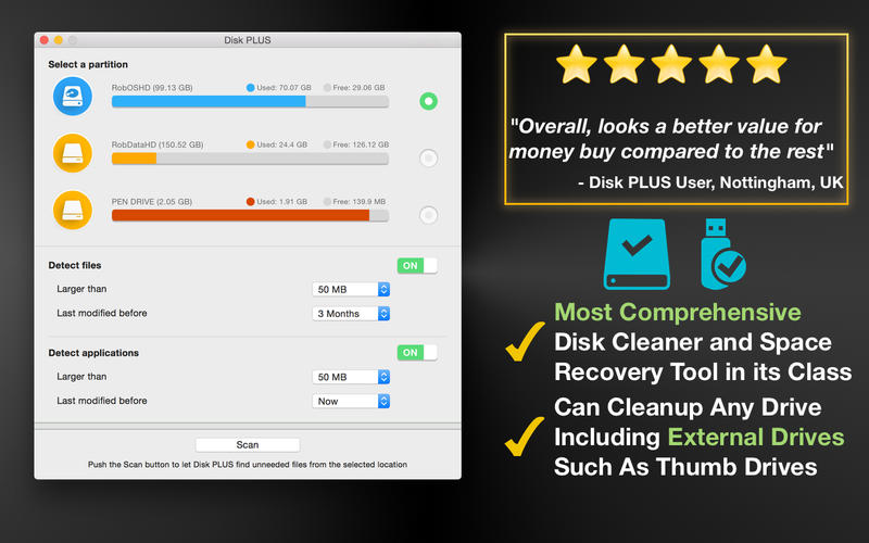 Disk PLUS - 磁盘空间清理工具[OS X][￥12→0]丨反斗限免
