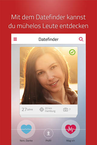 Single.de - Flirt, Date & Chat - Singles, Partner oder die neue Liebe kostenlos per App kennenlernen screenshot 2
